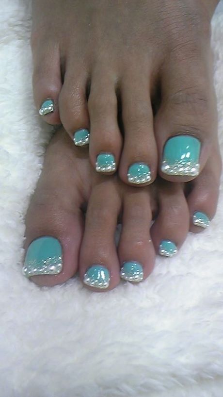 turquoise-toe-nail-designs-58_11 Modele de unghii turcoaz