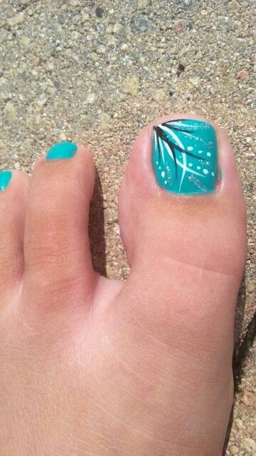 turquoise-toe-nail-designs-58_13 Modele de unghii turcoaz