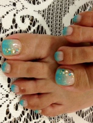 turquoise-toe-nail-designs-58_15 Modele de unghii turcoaz