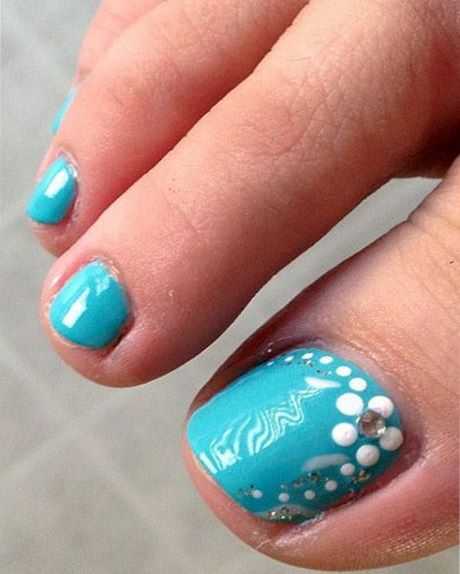 turquoise-toe-nail-designs-58_20 Modele de unghii turcoaz