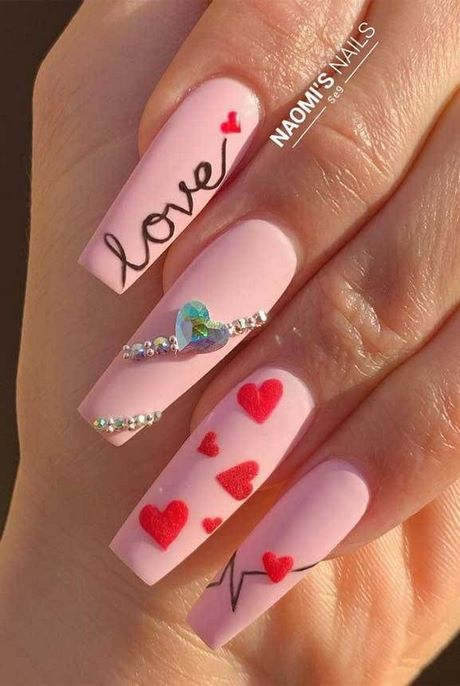 valentines-day-acrylic-nail-designs-14_19 Modele de unghii acrilice Ziua Îndrăgostiților