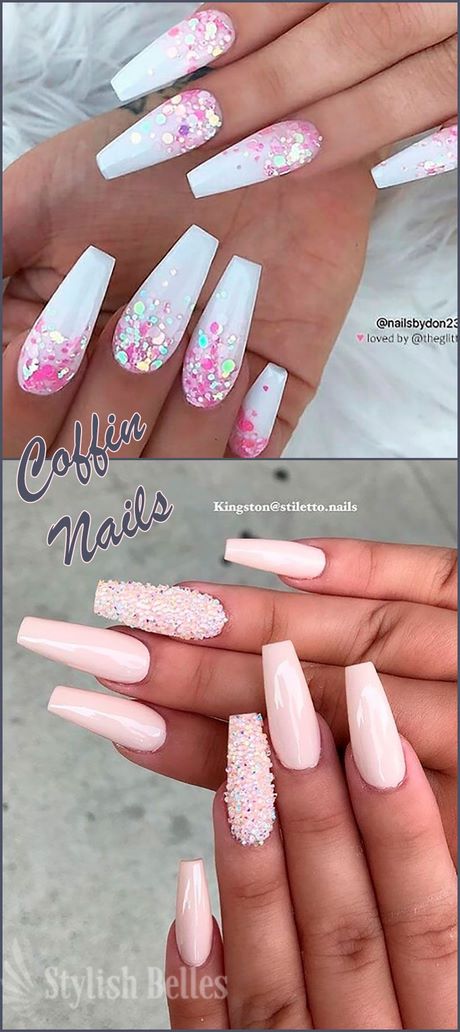 white-pink-nail-designs-61_6 Modele de unghii roz alb