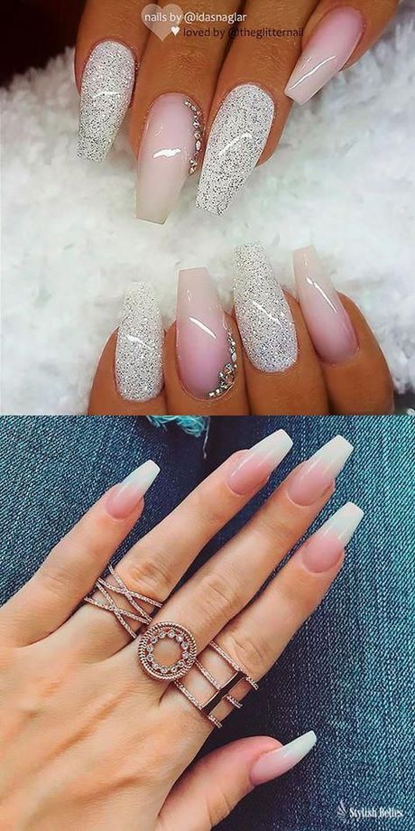white-pink-nail-designs-61_8 Modele de unghii roz alb