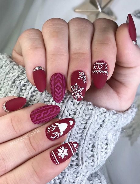 winter-holiday-nail-designs-98_6 Modele de unghii de vacanță de iarnă