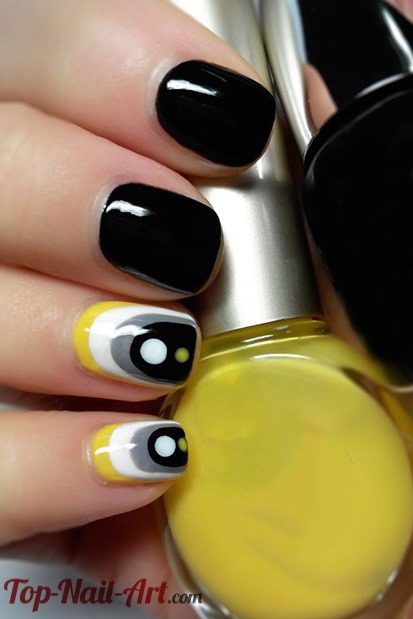 yellow-and-gray-nail-designs-86_12 Modele de unghii galbene și gri