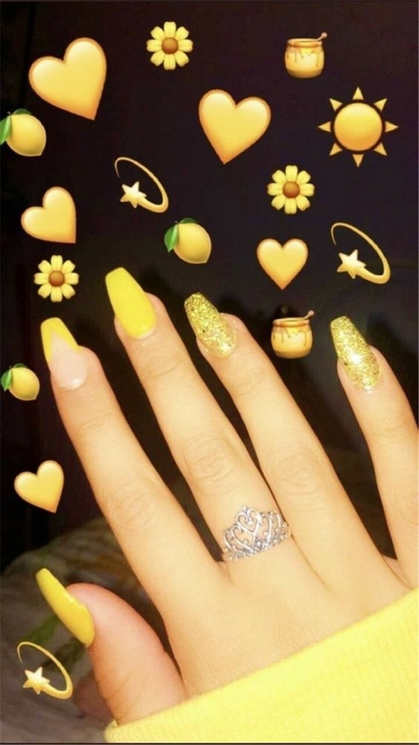 yellow-color-nail-art-designs-84_3 Modele de unghii de culoare galbenă