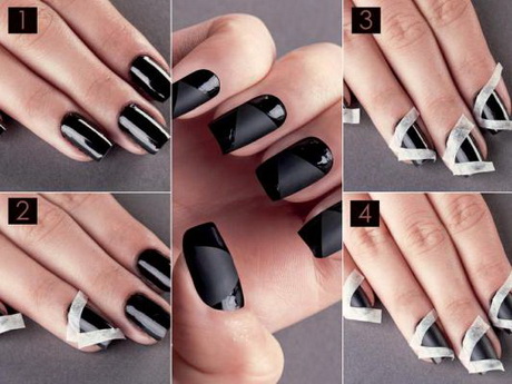 nail-designs-for-black-nail-polish-88_7 Modele de unghii pentru unghii negre