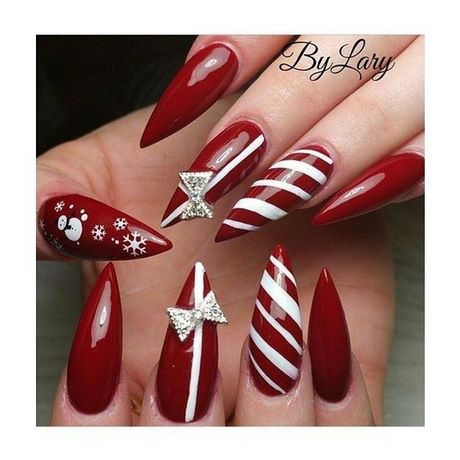 acrylic-nails-coffin-christmas-84_15 Unghii acrilice sicriu Crăciun