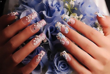 acrylic-nails-with-flower-design-06_4 Unghii acrilice cu design de flori