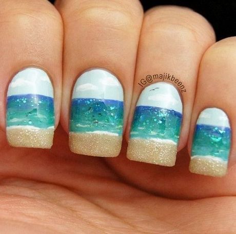 beach-themed-nail-designs-57_6 Plaja tematice modele de unghii