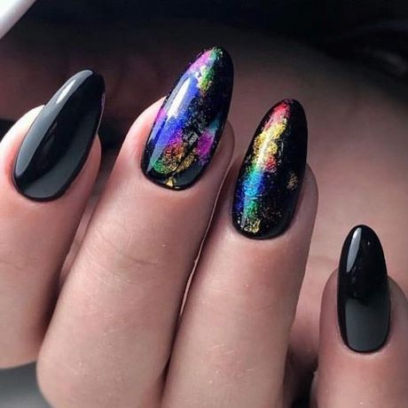 black-almond-nails-design-97_15 Designul unghiilor de migdale negre
