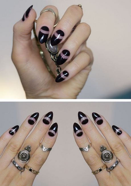 black-almond-nails-design-97_2 Designul unghiilor de migdale negre