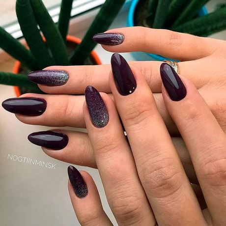 black-almond-nails-design-97_7 Designul unghiilor de migdale negre