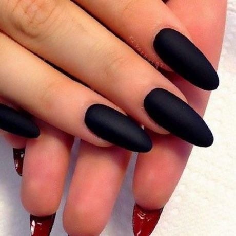 black-almond-nails-design-97_8 Designul unghiilor de migdale negre