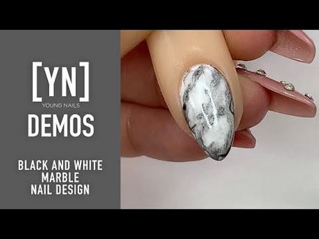 black-and-white-marble-nails-25_14 Cuie de marmură alb-negru