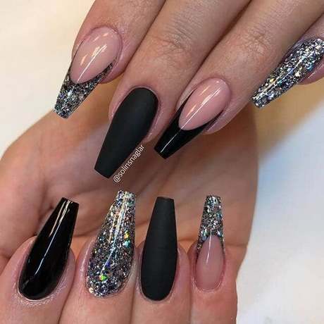 black-coffin-nails-with-glitter-88_19 Cuie de sicriu negru cu sclipici