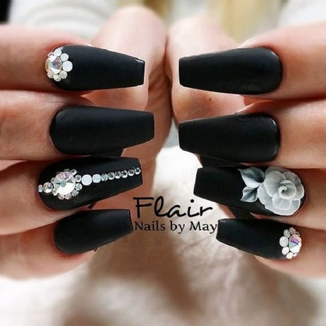 black-coffin-nails-with-glitter-88_3 Cuie de sicriu negru cu sclipici