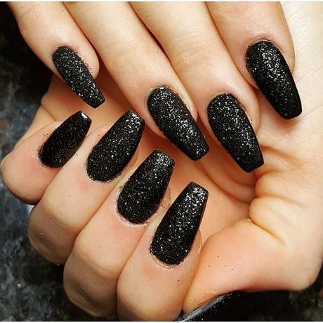 black-coffin-nails-with-glitter-88_9 Cuie de sicriu negru cu sclipici