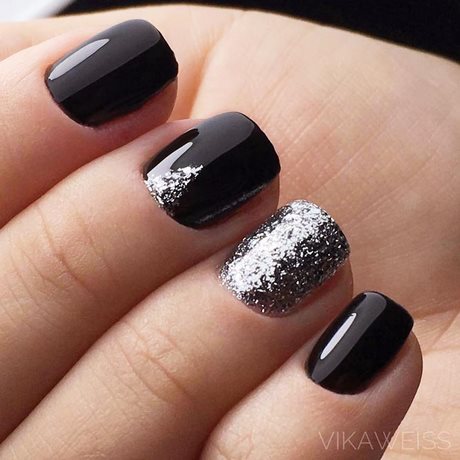 black-nail-designs-with-glitter-72_11 Modele de unghii negre cu sclipici