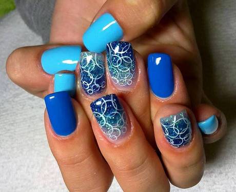 blue-summer-nail-designs-31_12 Modele de unghii albastre de vară