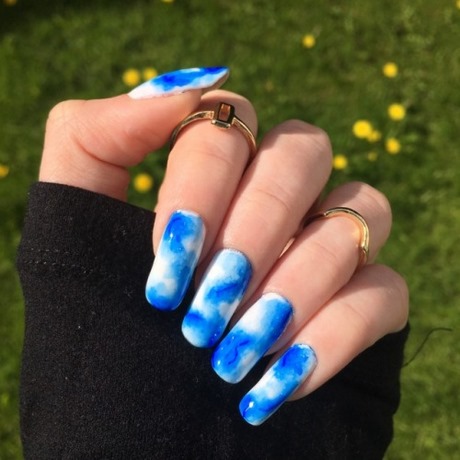 blue-summer-nail-designs-31_9 Modele de unghii albastre de vară