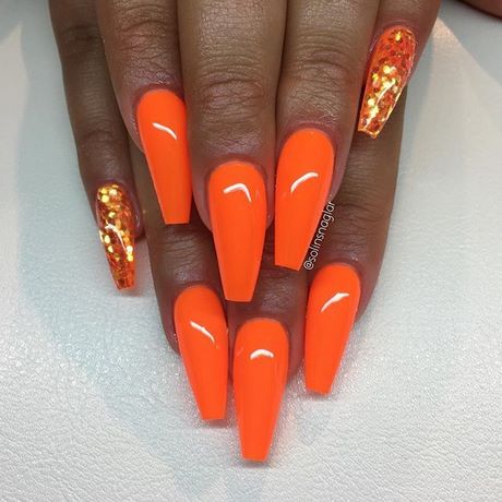 bright-orange-nail-designs-63_15 Modele de unghii portocalii strălucitoare