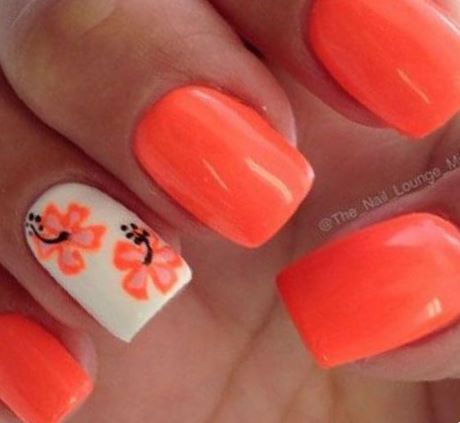bright-orange-nail-designs-63_5 Modele de unghii portocalii strălucitoare