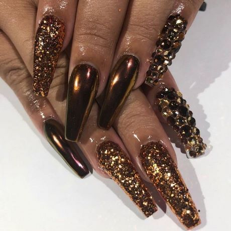 bronze-nail-designs-63 Modele de unghii din bronz