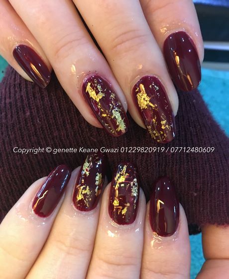 burgundy-and-gold-nail-art-59_2 Burgundia și aur nail art