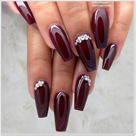 burgundy-gel-nail-designs-44_11 Modele de unghii cu gel Burgundy