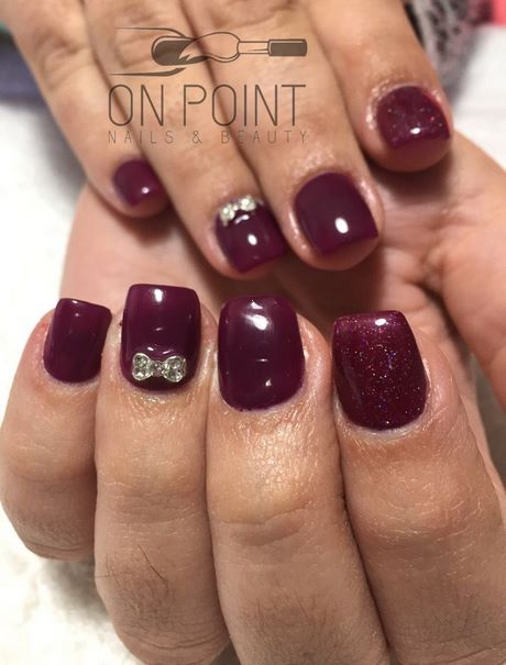 burgundy-gel-nail-designs-44_15 Modele de unghii cu gel Burgundy