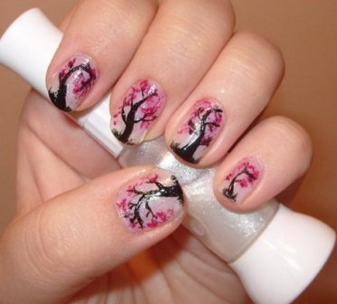 cherry-blossom-nail-design-32_18 Cherry blossom unghii design