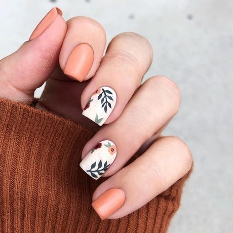 cute-easy-nail-designs-for-fall-16_16 Drăguț Ușor de unghii modele pentru toamna