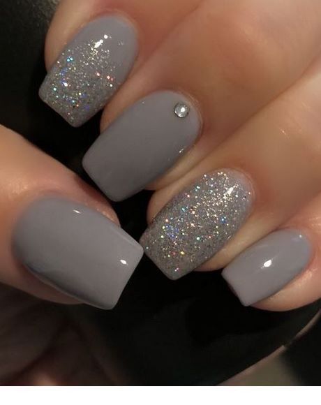 cute-grey-nails-96_12 Drăguț gri cuie