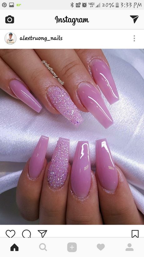 cute-pink-coffin-nails-50_4 Drăguț roz sicriu cuie