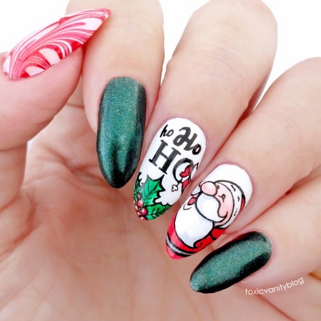 easy-cute-christmas-nails-26_12 Ușor drăguț cuie de Crăciun