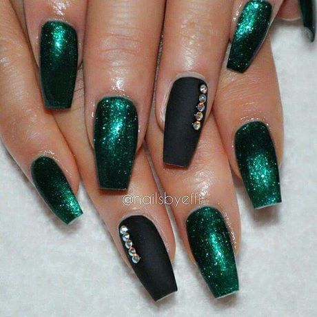 emerald-green-nail-designs-45_15 Modele de unghii verde smarald