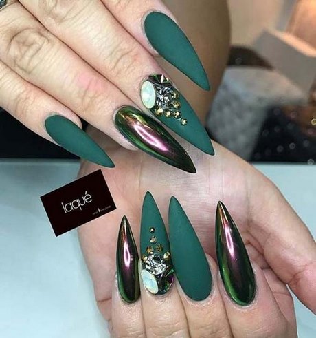 emerald-green-nail-designs-45_9 Modele de unghii verde smarald