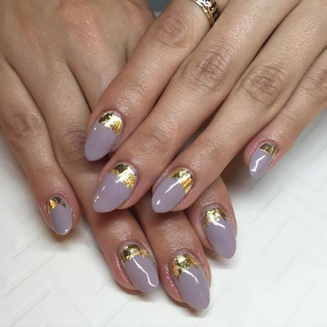 gold-foil-nail-designs-62_10 Modele de unghii din folie de aur
