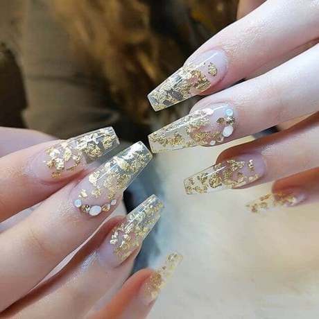 gold-foil-nail-designs-62_15 Modele de unghii din folie de aur