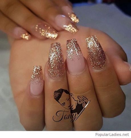 gold-glitter-nail-ideas-43_6 Idei de unghii cu sclipici de aur