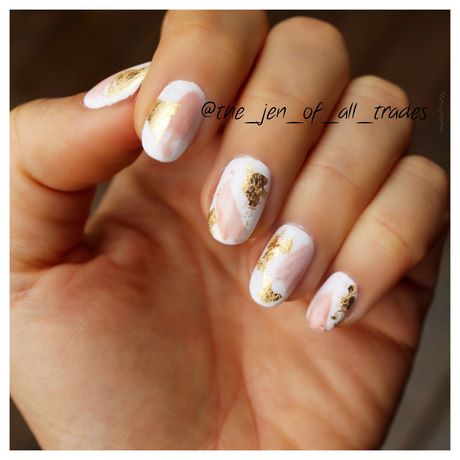 gold-leaf-nail-design-32_11 Design de unghii cu frunze de aur