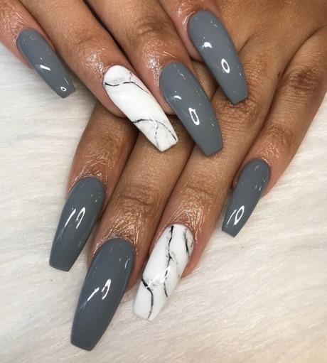 gray-marble-nails-89_5 Cuie de marmură gri