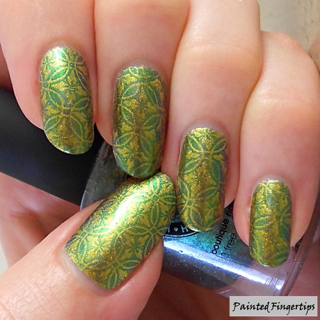 green-and-gold-nail-art-26_8 Arta unghiilor verzi și aurii