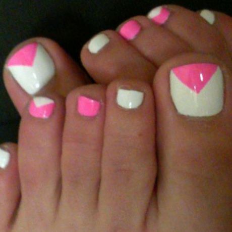 hot-pink-toe-nail-designs-96_12 Modele de unghii roz roz