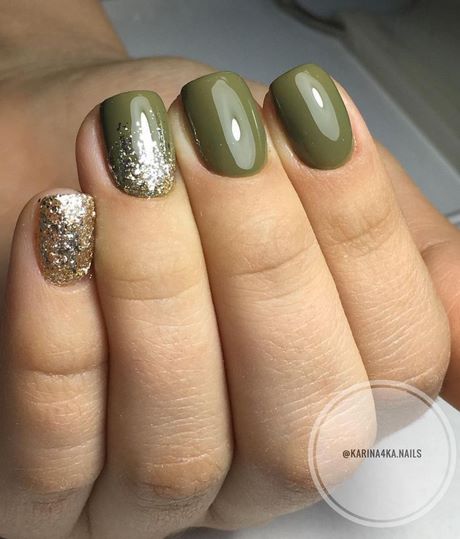 khaki-nail-designs-45_17 Modele de unghii Kaki