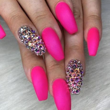 long-pink-nail-designs-84_8 Modele lungi de unghii roz