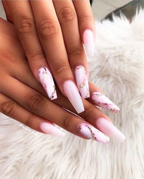 long-pink-nail-designs-84_9 Modele lungi de unghii roz