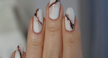 marble-nails-rose-gold-71_5 Cuie de marmură a crescut de aur