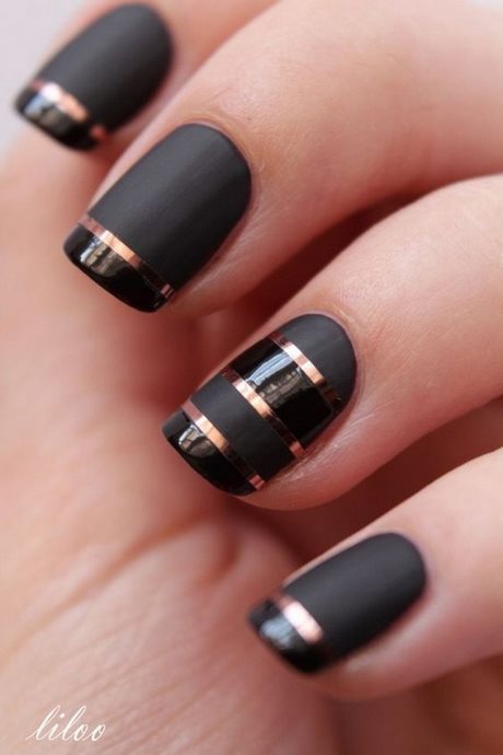 matte-black-nail-designs-94_4 Modele de unghii negre mat